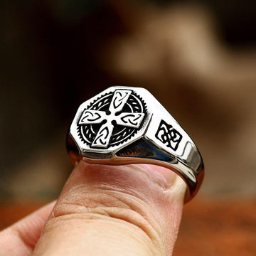 BEIER 2023 New Special Design Viking Valknut Celtic Cross Ring For Men 316L Stainless Steel Retro Fashion Jewelry Men's Gift - The Jewellery Supermarket